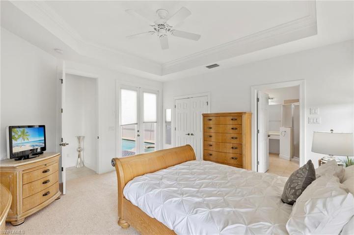Master Bedroom with double doors lead out to the Pool and Spa