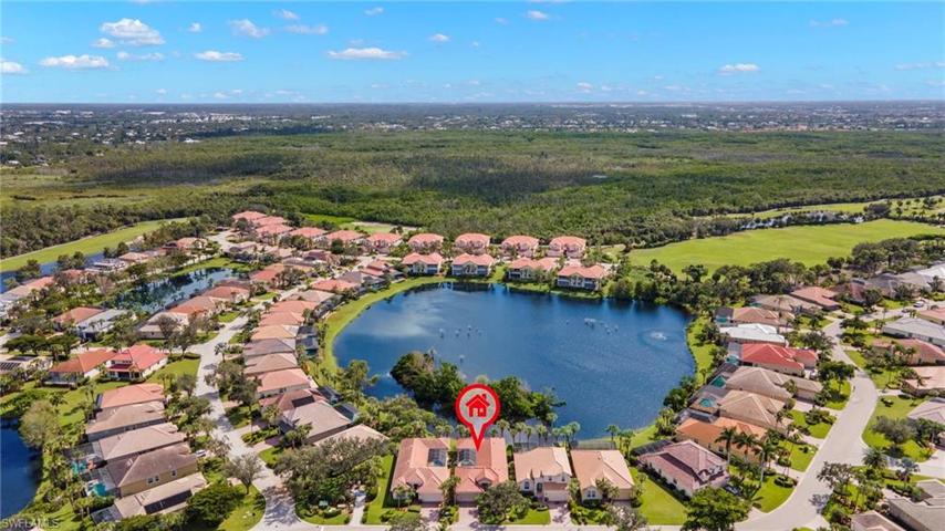 Ariel of Lake view behind home