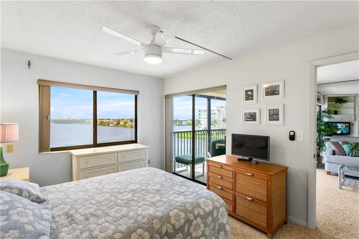 Sliders out to the balcony and large window with wonderful views!