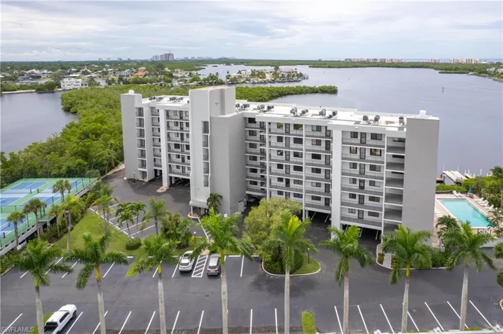 Bayside pool located next to the community room.