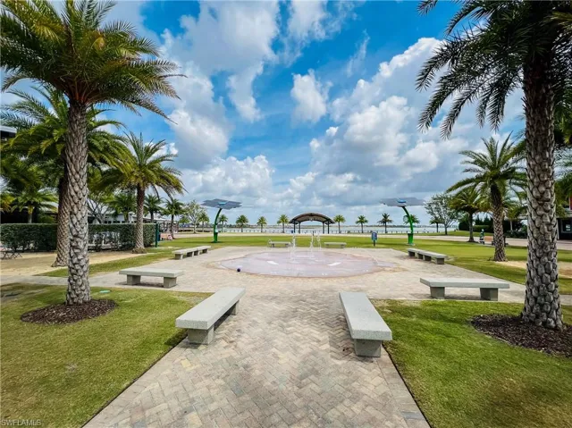 View of community featuring a lawn