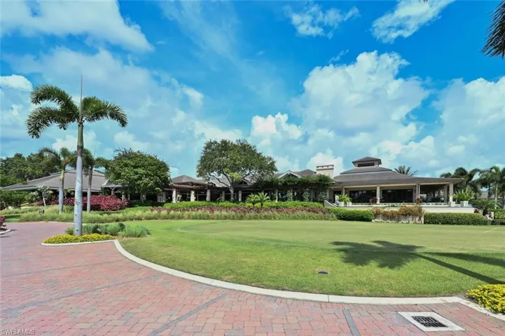 View of home's community with a lawn and a patio area