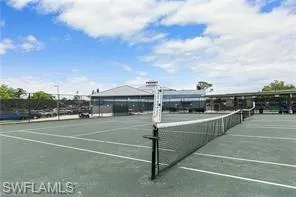 View of tennis court