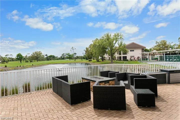 View of patio / terrace featuring a water view