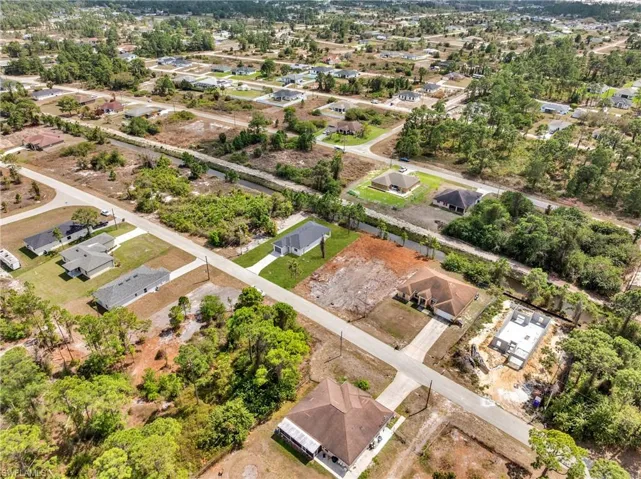 Aerial perspective of suburban area
