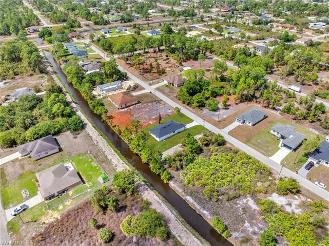 Aerial perspective of suburban area