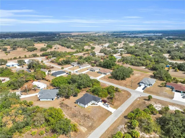 Aerial view of residential area