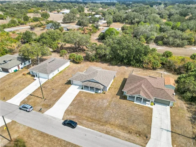Aerial view of residential area