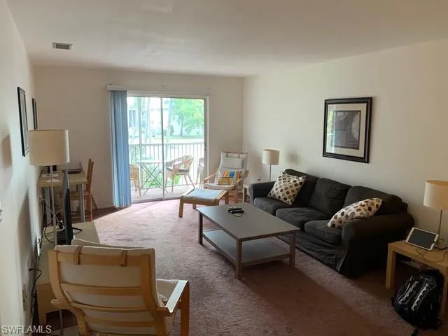 View of carpeted living room