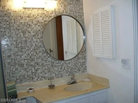 Bathroom featuring vanity