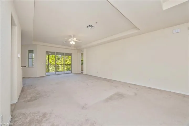 Spacious great room with lanai access