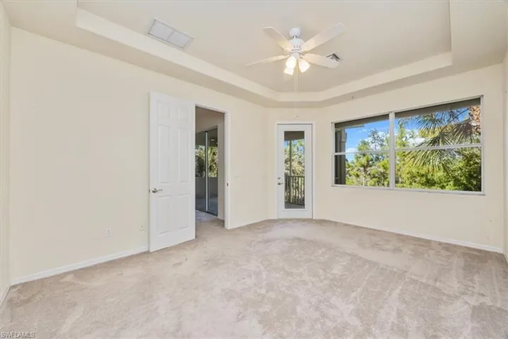 Bright bedroom with lanai access