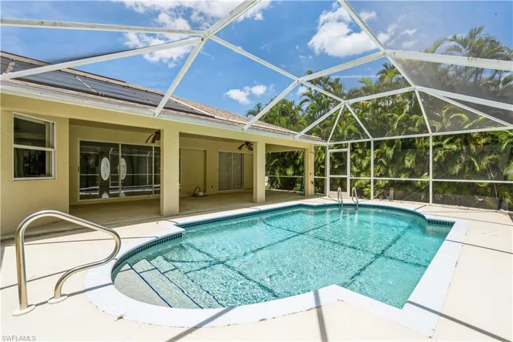 Pool with outside shower