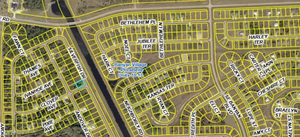 Plat Map. Illustrating the property's location within a subdivision with surrounding street names and lot boundaries