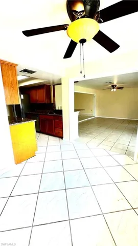 Dining area at end of kitchen, large enough for 6 seater table