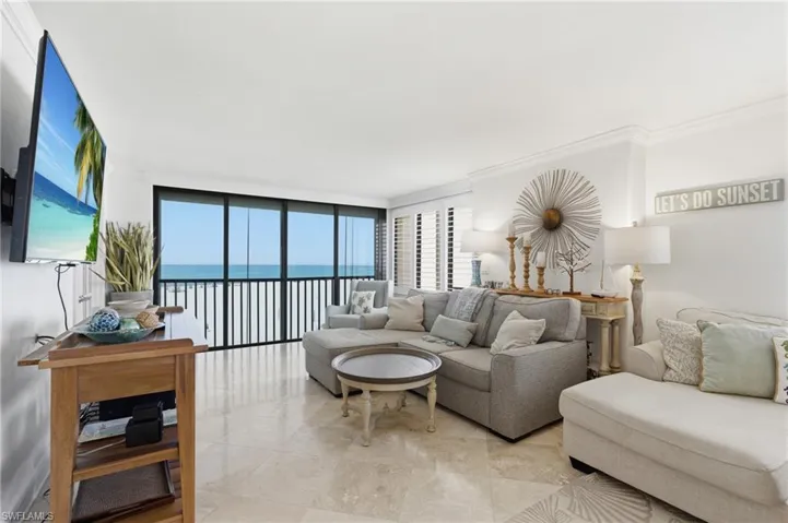 Gulf views and bright sunshine fill the condo. Photo Digitally Enhanced