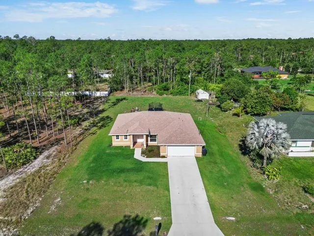 Bird's eye view with a forest view