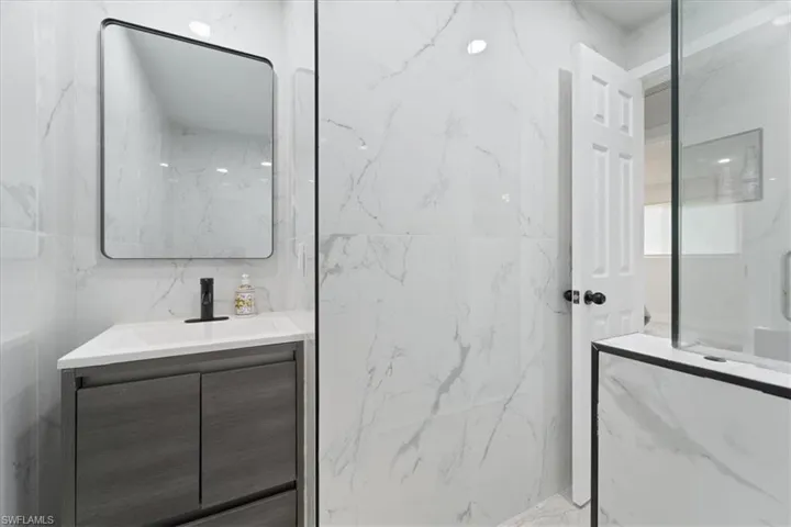 Bathroom featuring vanity