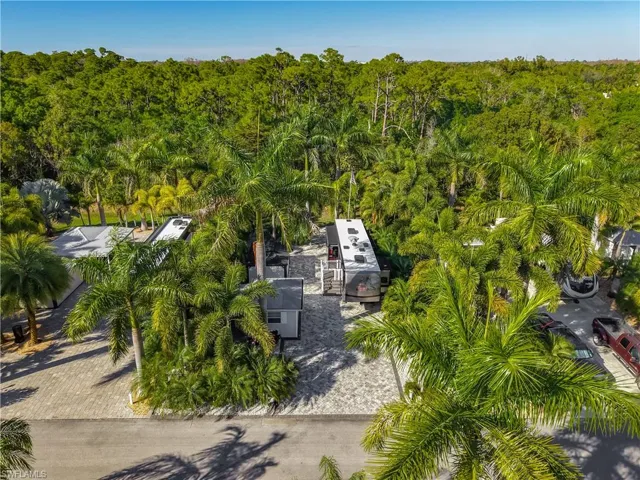 Drone / aerial view of a heavily wooded area