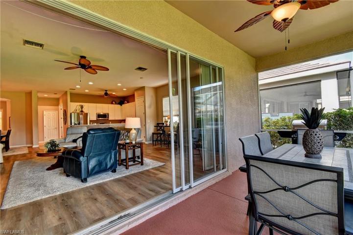 view into the living room from lanai