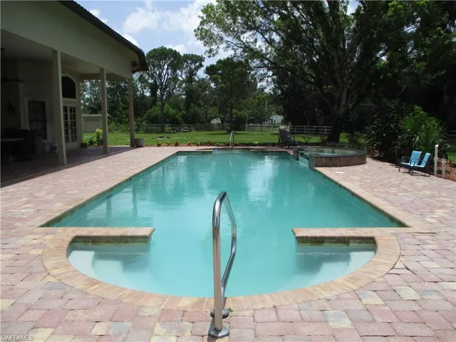View of 52' X 16' lap pool for hours of exercise and sun