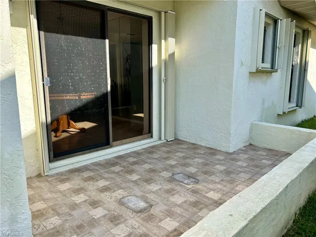 Private patio from the dining area