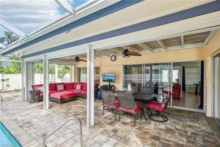 View of patio / terrace featuring outdoor lounge area and ceiling fan