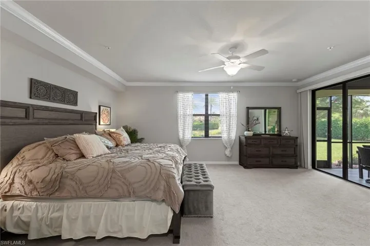 Primary bedroom with access to outside lanai