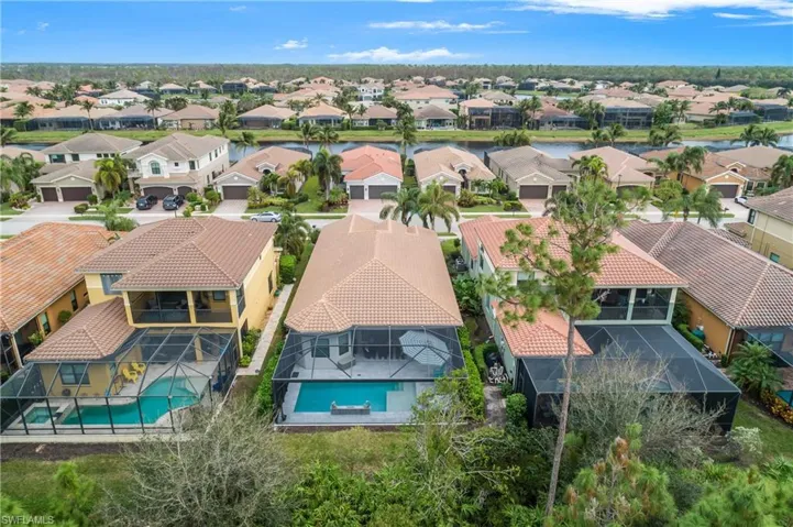 Birds eye view of property