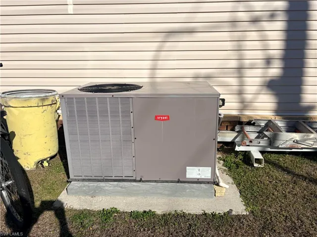 Exterior view of a central air condition unit