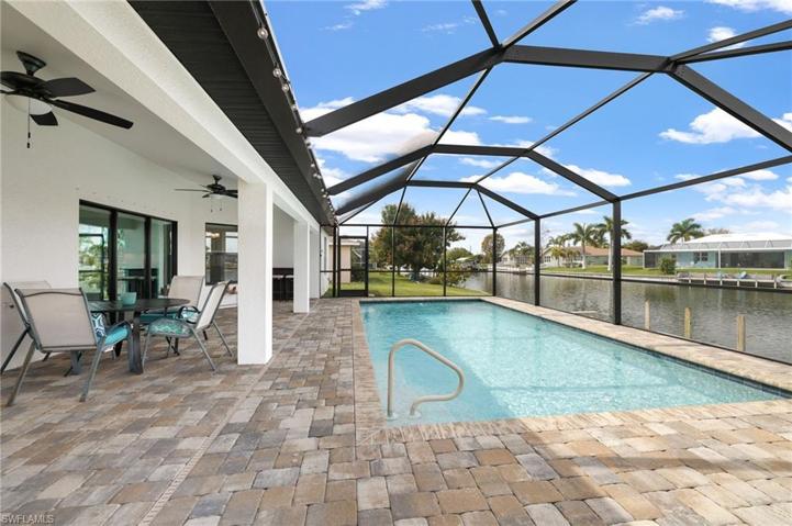 In additional to the covered lanai space, you get a 35' x 19' pool cage area