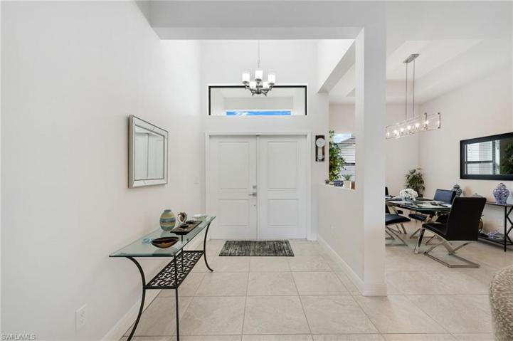 Beautiful large tiles help keep the home cool
