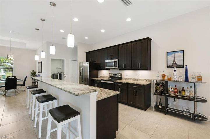 Volume ceilings here make a big space seem even bigger