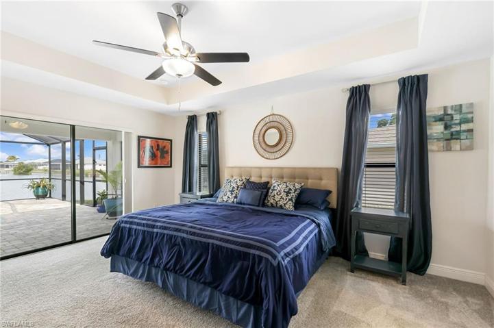 A big master bedroom with your own private access to the outdoor oasis