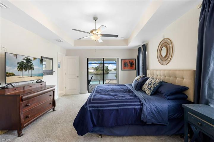 The tray ceiling here adds some depth and a contemporary feel