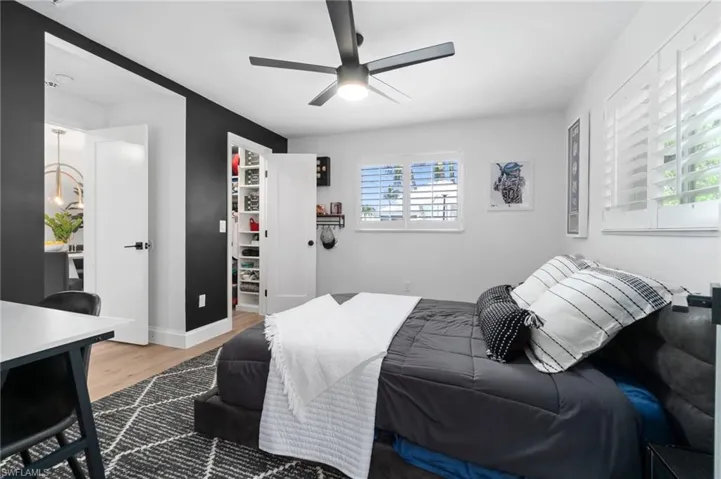 3rd Bedroom featuring hardwood / wood-style flooring and ceiling fan