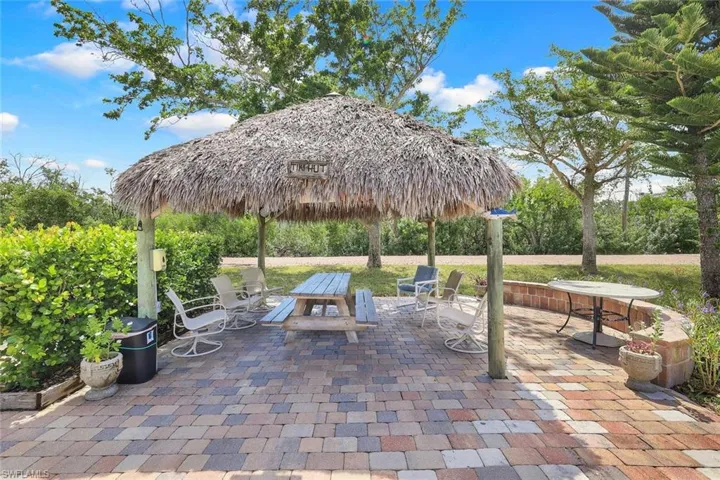 View of patio / terrace featuring a gazebo