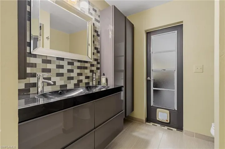 Remodeled Guest Bathroom with pool access