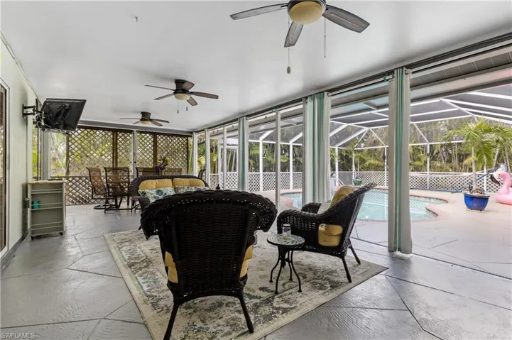 Large screened-in Lanai and Pool Area