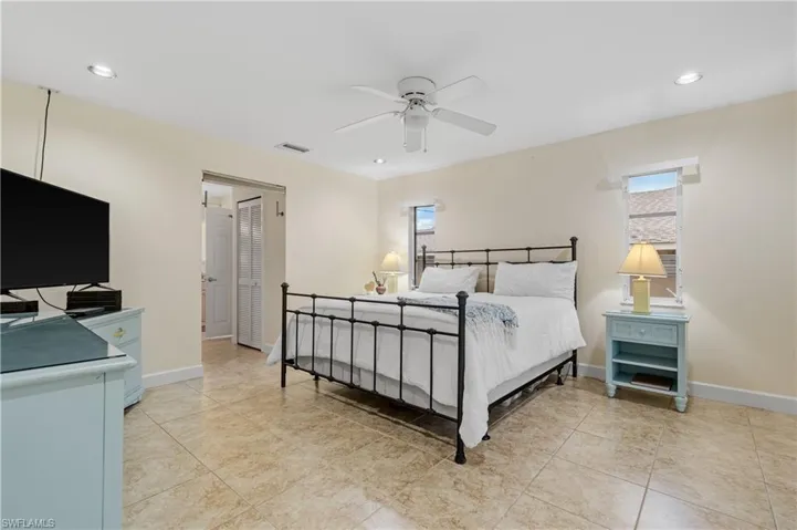 Master Bedroom with door to Master Bathroom left of center