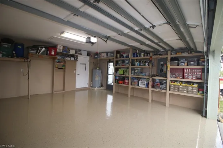 Two Car Garage with newly applied Epoxy coating on the floor