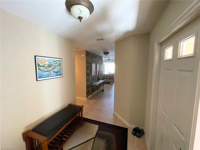 View of tiled entryway