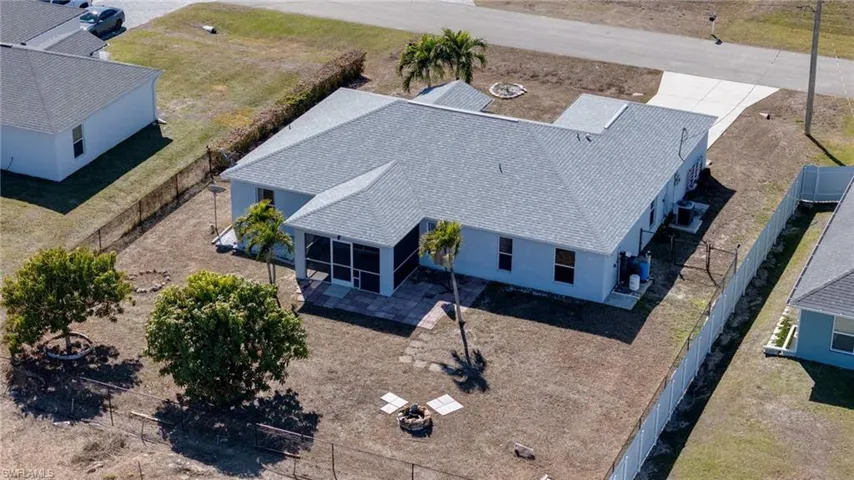 View from above of property