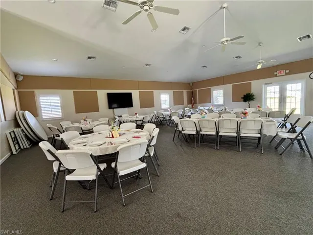 Dining space in Community Clubhouse