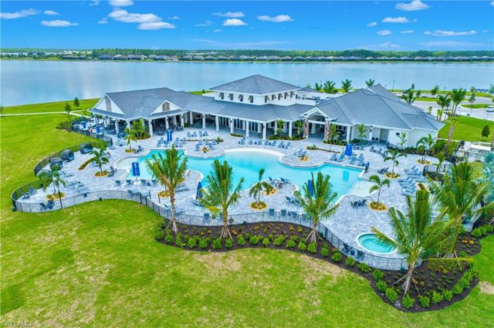WildBlue Social Club offers indoor and outdoor dining, a resort-style pool/spa, lake side beach, card/activity room, an executive chef and dining/activities director.