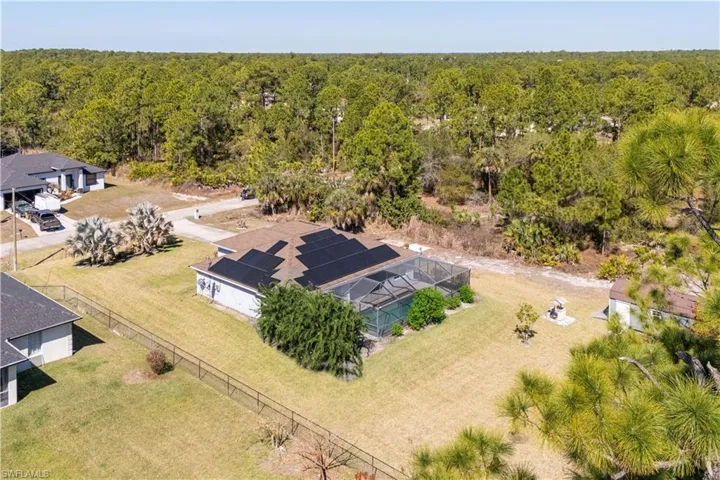 Drone / aerial view of a heavily wooded area