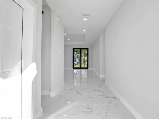 Corridor with french doors