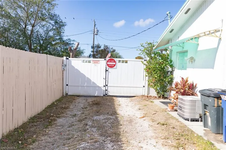 View of patio / terrace with a gate