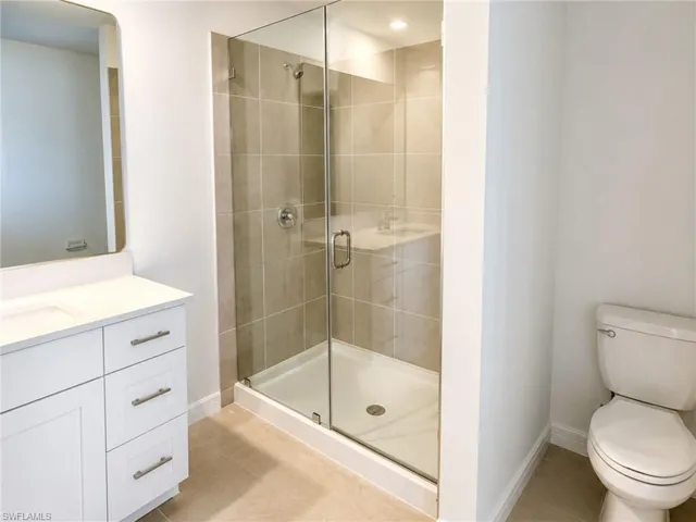 Glass shower enclosures.