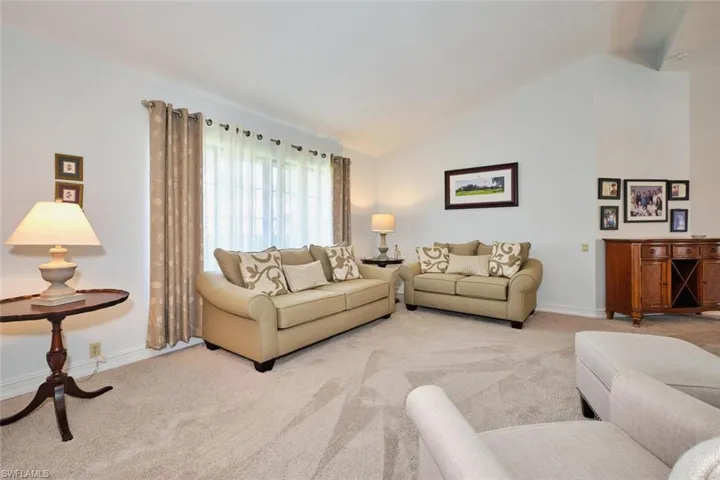 Plenty of room for entertaining in this spacious living area.
